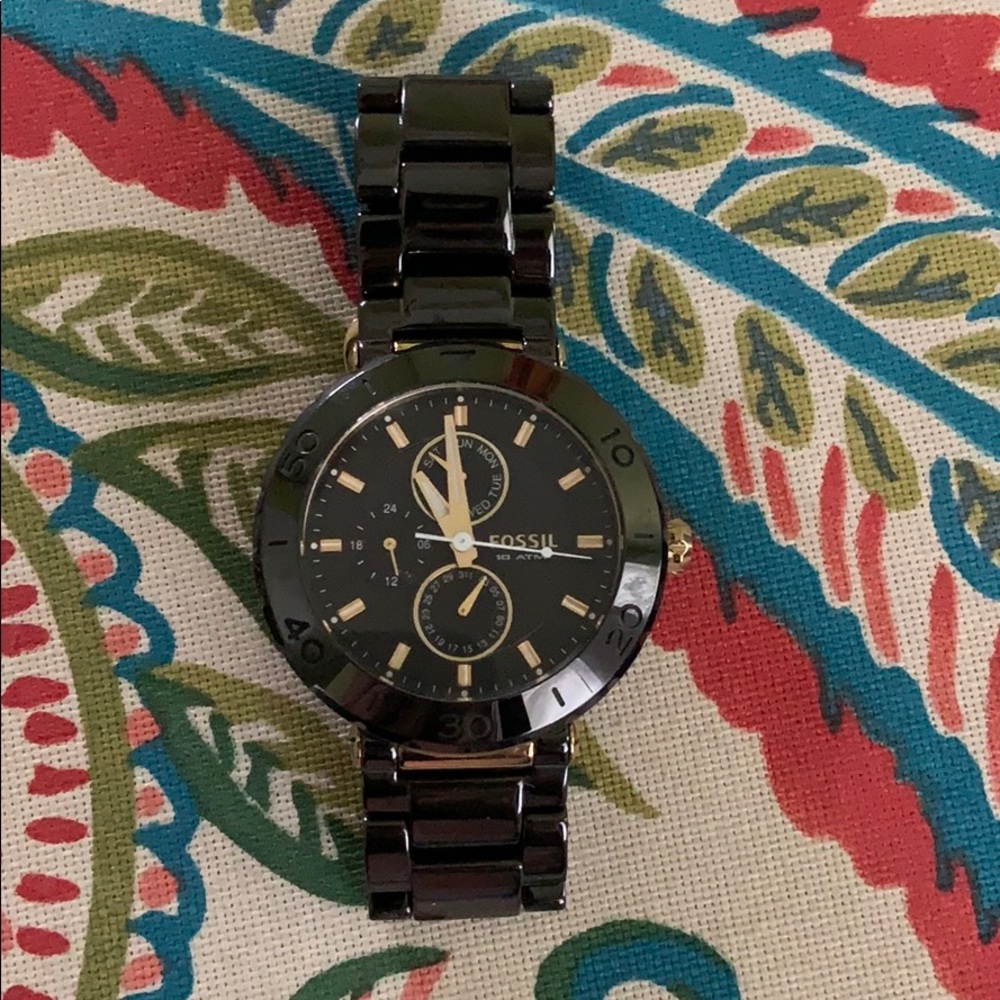 Fossil Stainless Steel Black Watch
